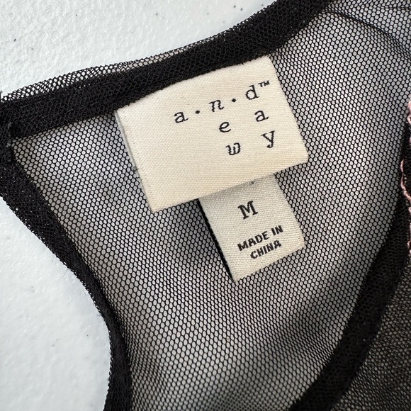 A New Day Floral Embroidered Sheer Mesh Long Frilled Puff Sleeve Blouse - Picture 5 of 13